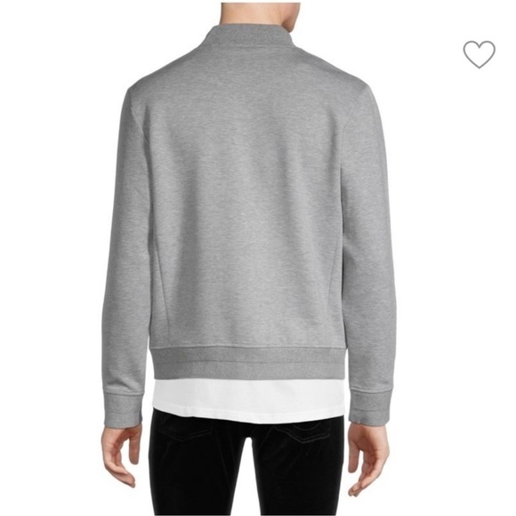 VINCE Men’s Knit Bomber Jacket Grey Gray Size Large As Seen On Freddie Benson - Picture 4 of 16